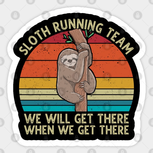 Sloth Running Team Sticker by DragonTees